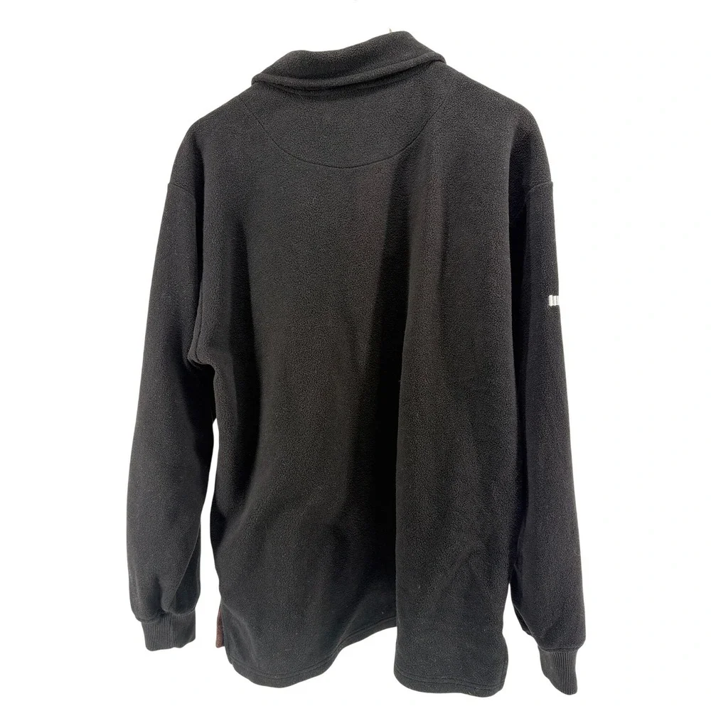 Sports Illustrated New England Patriots Mens Black Quarter Zip Fleece Pullover
